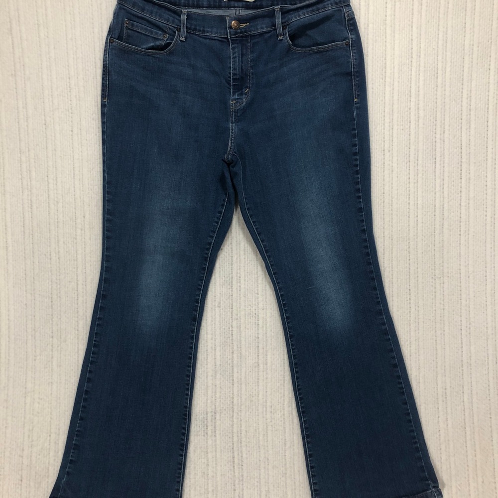 Levis 515 Bootcut Jeans Womens 14 Dark Wash Denim Mid Rise Stretch Classic
